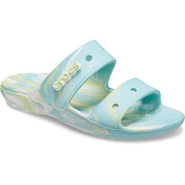 Crocs Classic Marbled Women's Sandals Turquoise | Australia 0552YXFU